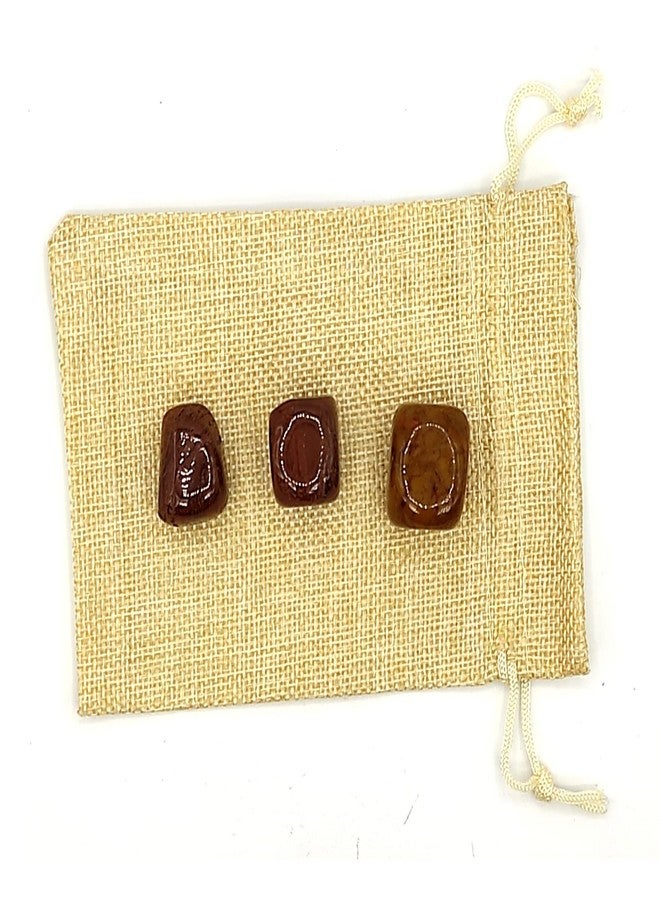 Plus Value Petrified Wood Tumbled Pebbles Stone Crystal Reiki Healing Aura Chakra (50grams, Jute Bag) - Image 4